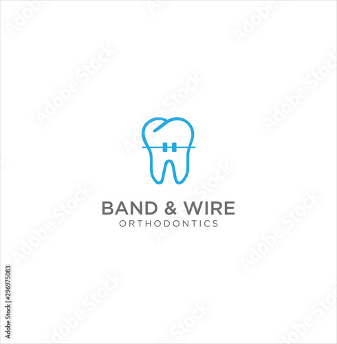 Braces Tooth Dental Care Logo Health . Tooth Dental Wire Orthodontic Logo Design Stock Vector . Tooth Dentist Dental Logo Design .