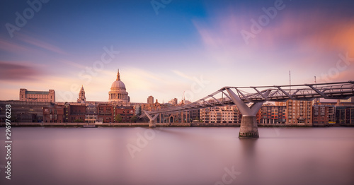 Photography The Millennium Bridge and St. Pauls Cathedral