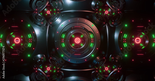 Wallpaper Mural Abstract concept of sci-fi sphere cyborg robot. Background for cyber crypto security. 3d illustration Torontodigital.ca