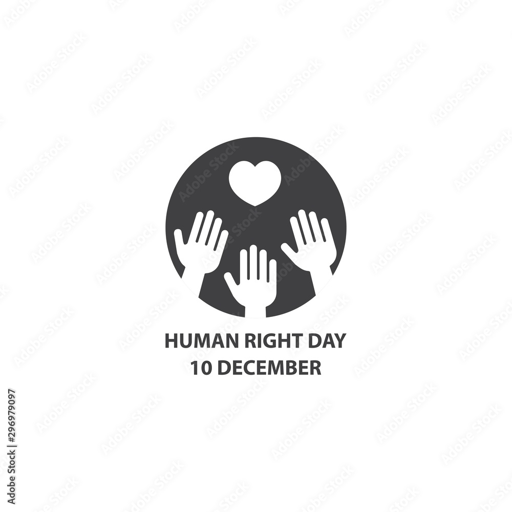 Human right day, 10 december. Vector logo icon template Human right day, 10 december. Vector logo icon template