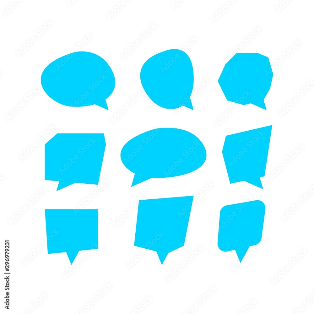 Set of blank speech bubbles. Vector icon template Set of blank speech bubbles. Vector icon template
