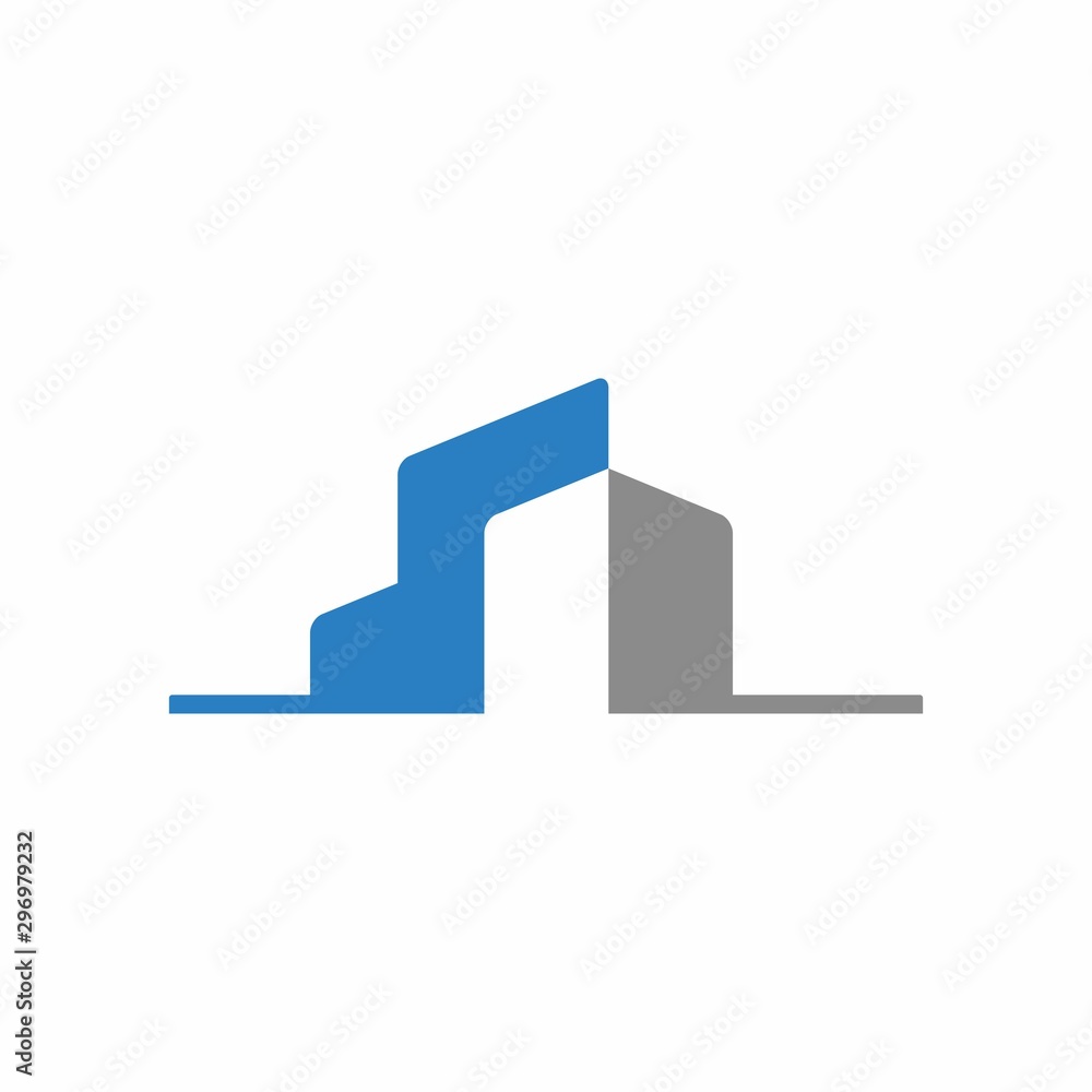 Fototapeta premium Real estate, abstract commercial building logo design template vector illustration