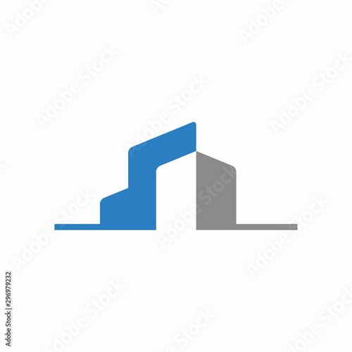 Real estate, abstract commercial building logo design template vector illustration
