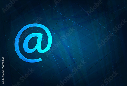 Email address icon futuristic digital abstract blue background