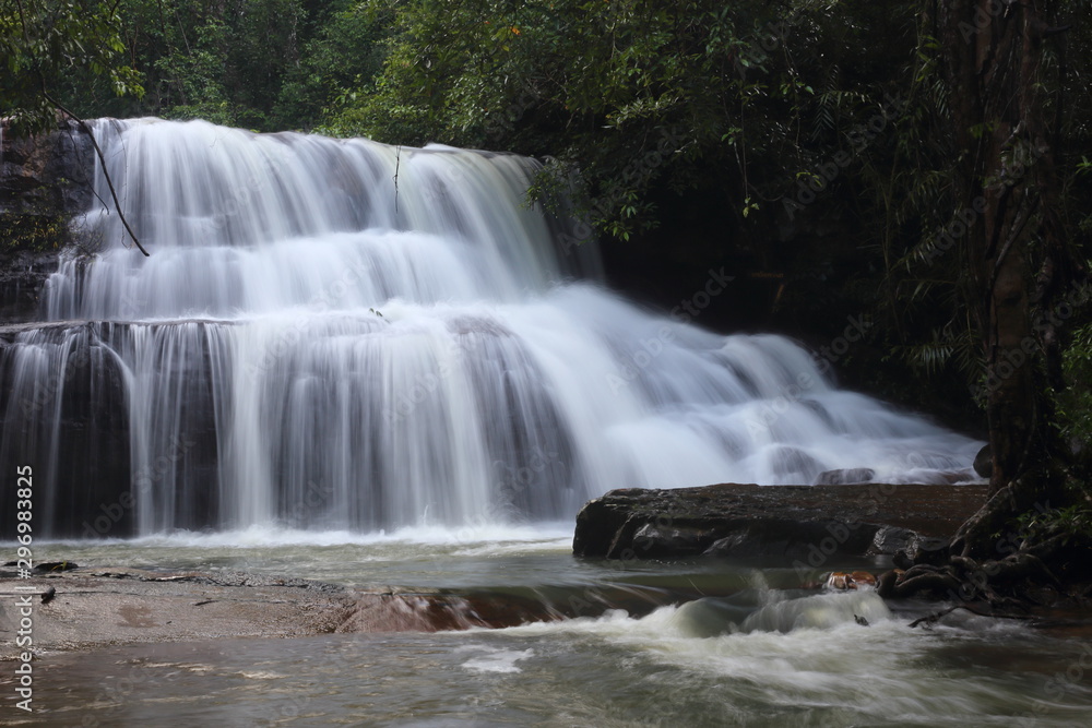 Fototapeta premium Pang Sida waterfall of Pang Sida National Park in Sa Kaeo ,Thailand