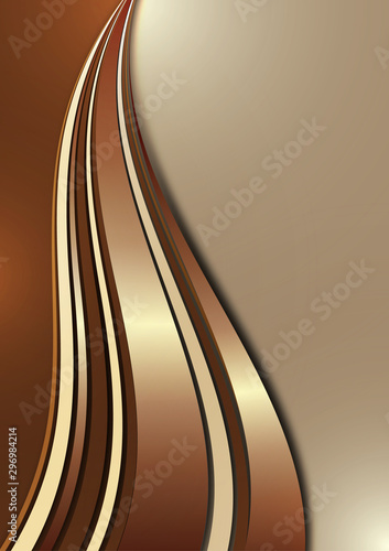 Bright abstract background with smooth curved wave lines. The effects of light and shadow. Place for advertising text.