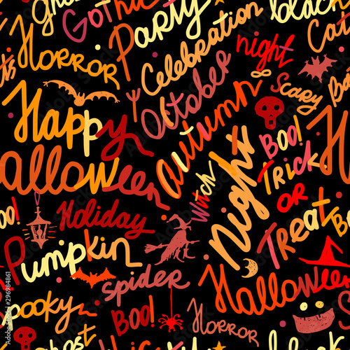 Halloween seamless pattern for your design