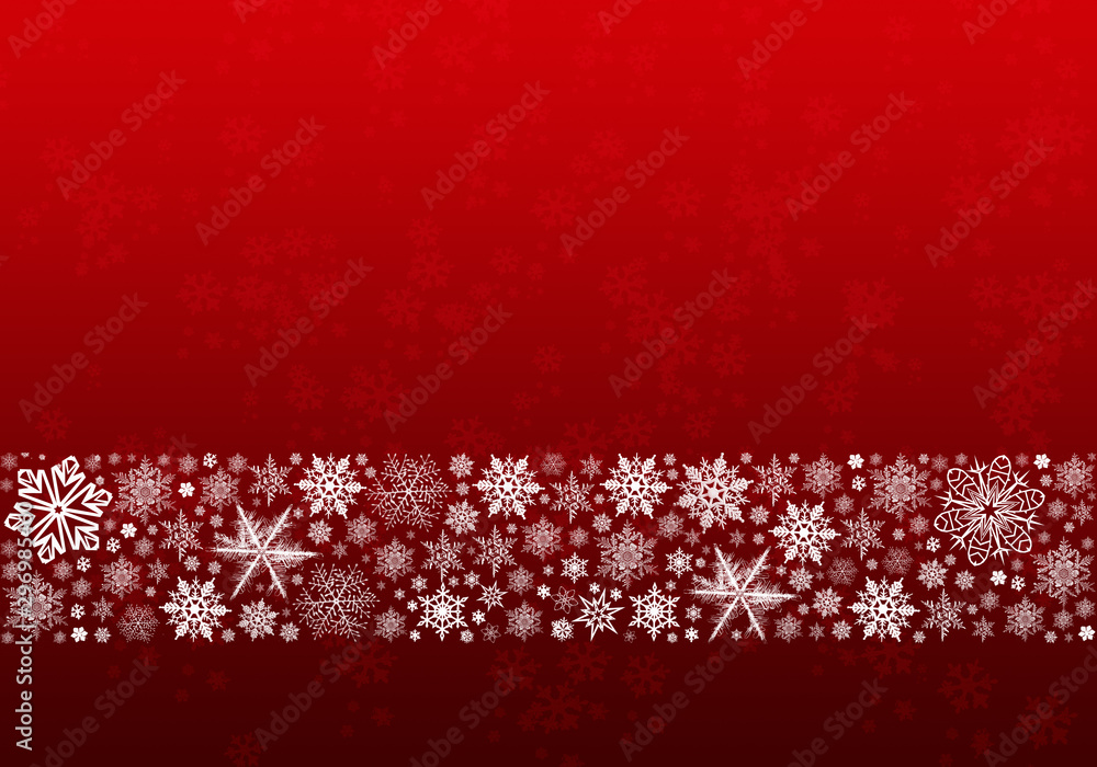 Red Winter Background with snowflakes for your own creations Red Winter Background with snowflakes for your own creations