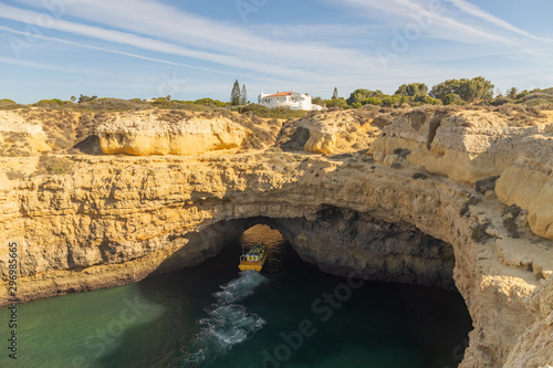 Coast of the Algarve area in Portugal.