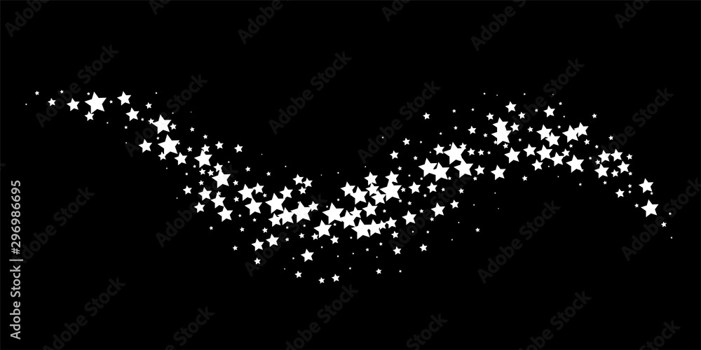 White star way on black background vector illustration - obrazy, fototapety, plakaty 