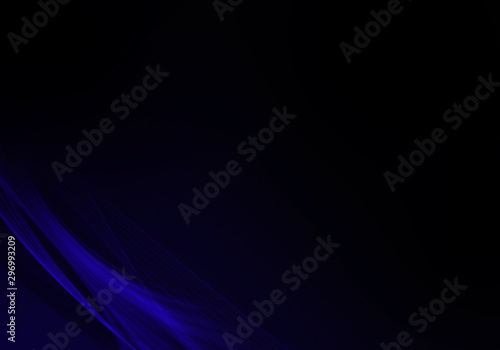 Abstract background waves. Black and blue abstract background for wallpaper or business card