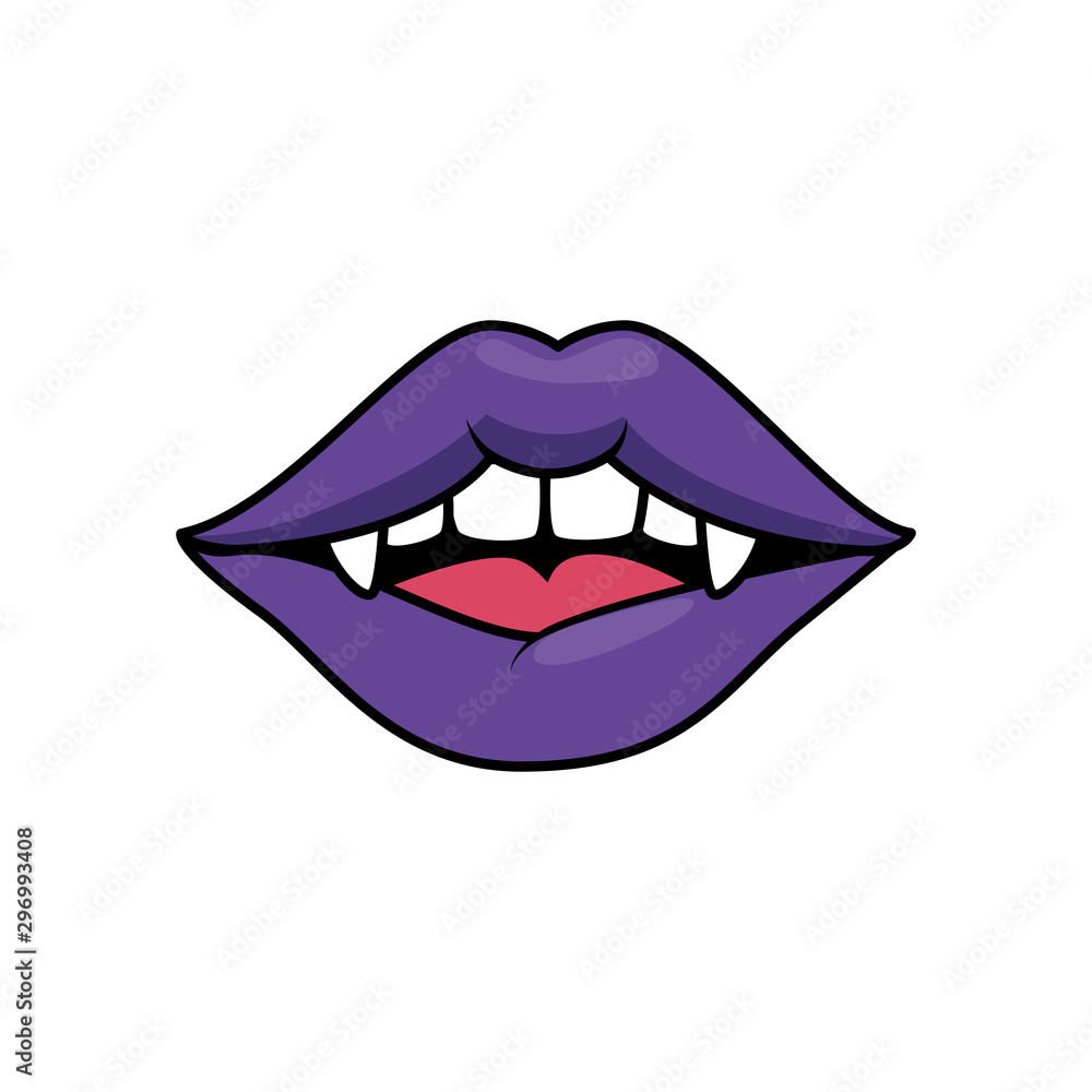 female vampire lips style pop art vector illustration design female vampire lips style pop art vector illustration design