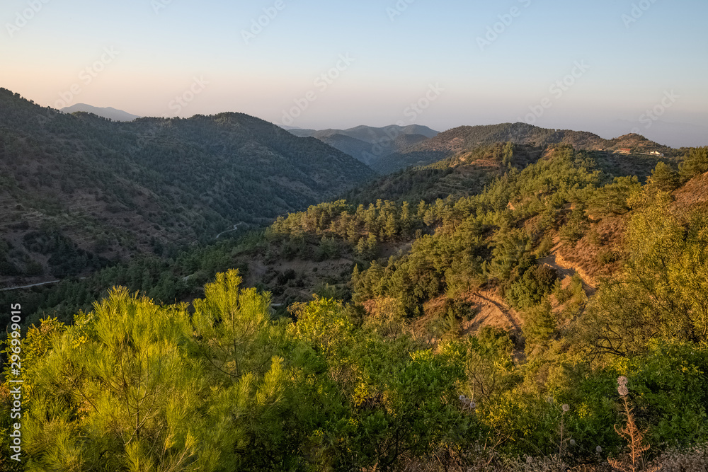 green mountain landscape in Cyprus