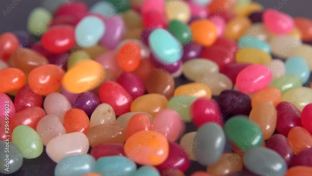 Slow motion of sweets falling on other sweets. Slow motion of sweets falling on other sweets.