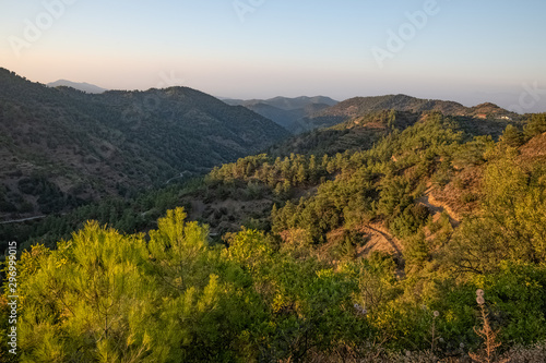 green mountain landscape in Cyprus