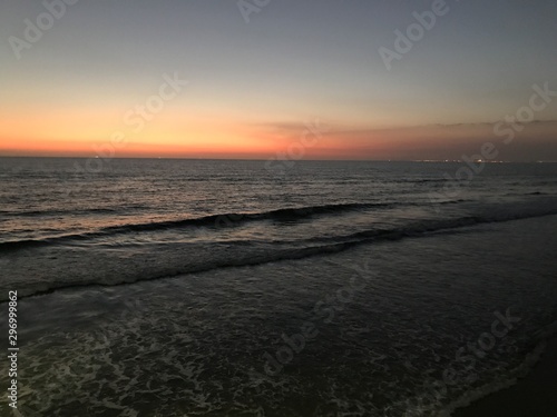 California sunset. Calm ocean sunset