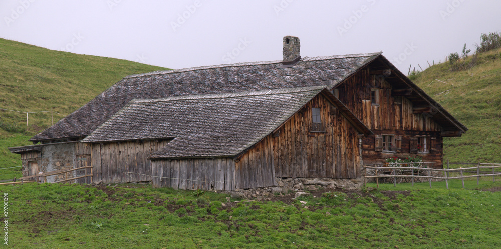Rural wooden houses in the Alps Rural wooden houses in the Alps