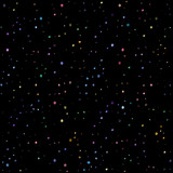Cosmic sky seamless pattern on black background
