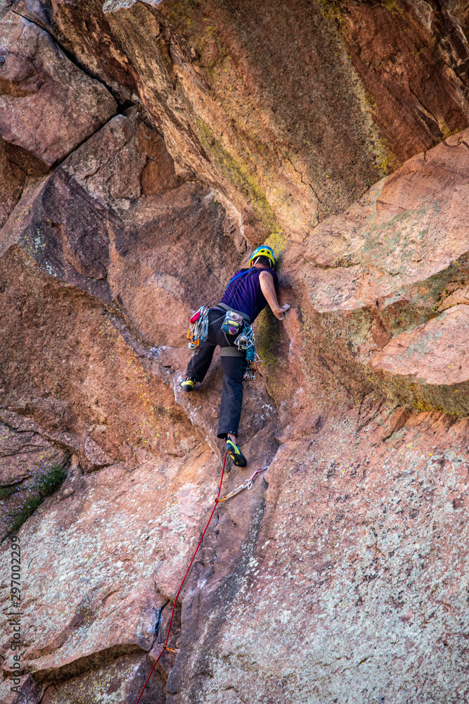 climber on a rock climber on a rock