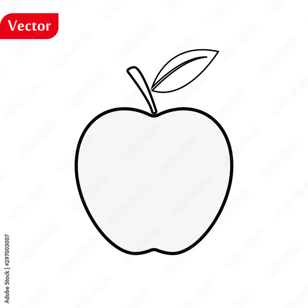 Apple line icon, outline vector sign, linear style pictogram isolated on white. Symbol, logo illustration. Editable stroke. Pixel perfect vector graphics Apple line icon, outline vector sign, linear style pictogram isolated on white. Symbol, logo illustration. Editable stroke. Pixel perfect vector graphics