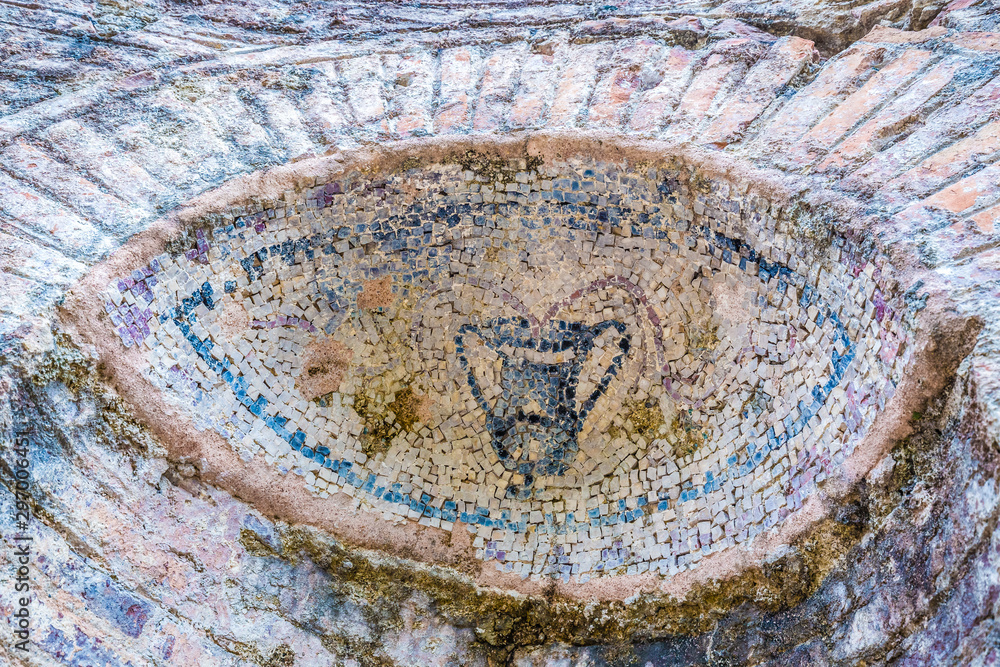 Detail Of Mosaic - Butrint National Park, Albania
