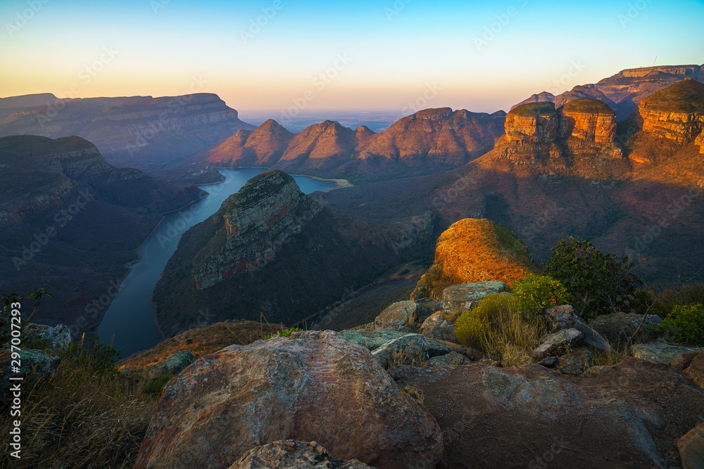 three rondavels and blyde river canyon at sunset, south africa 70