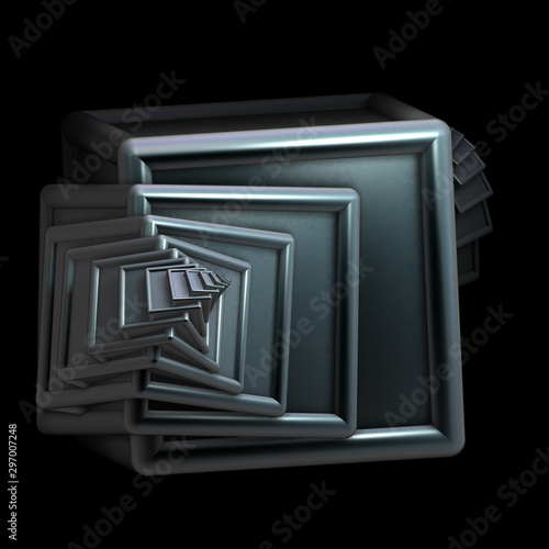 Obraz na płótnie Fractal abstract surreal background geometry
