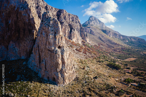 View of Monte Monaco Rocks in San Vito Lo Capo, Cicily, Italy photo