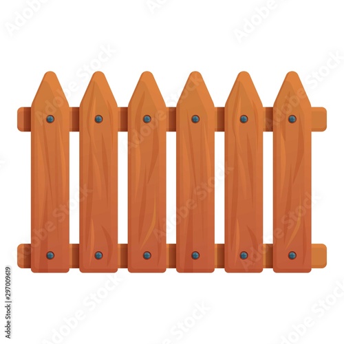Classic wood fence icon. Cartoon of classic wood fence vector icon for web design isolated on white background