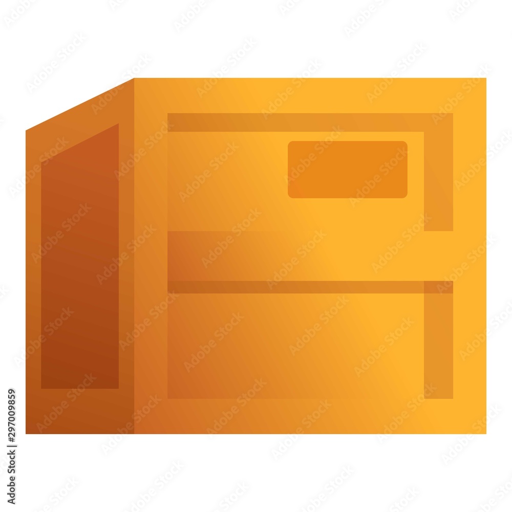 Empty parcel box icon. Cartoon of empty parcel box vector icon for web design isolated on white background Empty parcel box icon. Cartoon of empty parcel box vector icon for web design isolated on white background