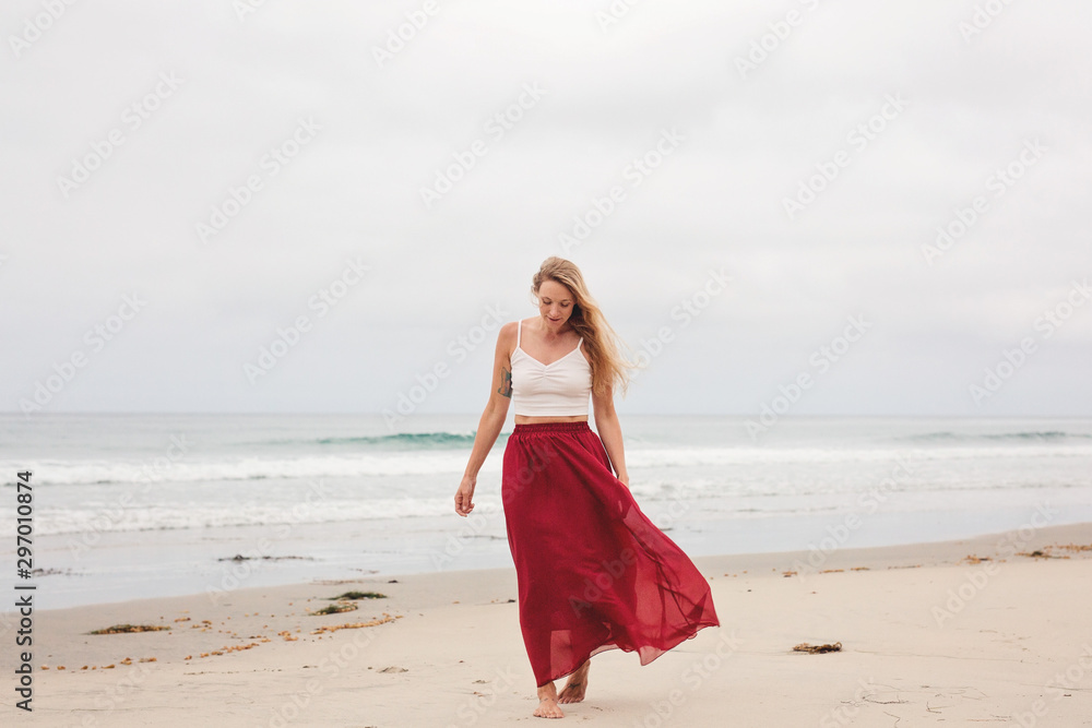 Long haired model Long haired model
