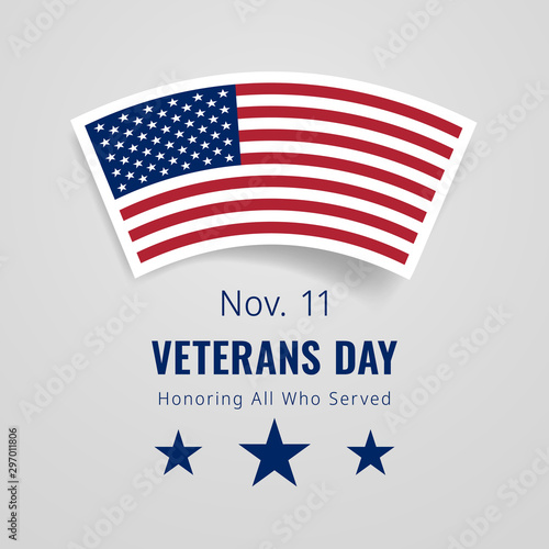 Veterans Day November 11 Congratulations Banner