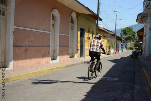 Wallpaper Mural man riding his bike in Nicaragua Torontodigital.ca