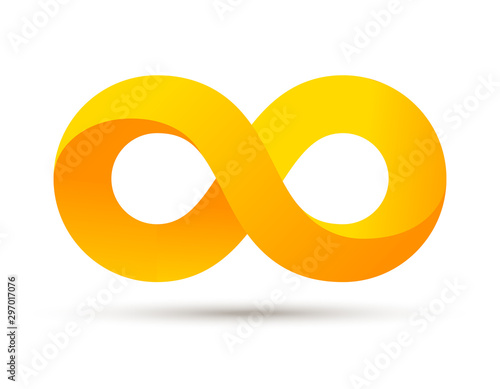 Infinity logo symbol vector sign. Infinite loop icon endless eternity element