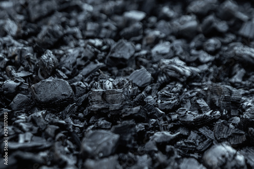 Dark coal texture, coal mining, fossil fuels, environmental pollution Fototapeta