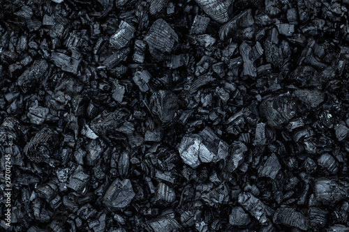 Fotografia Dark coal texture, coal mining, fossil fuels, environmental pollution