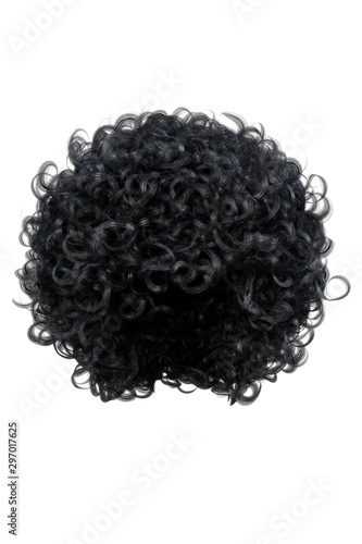 Quadro su tela Afro Hair Isolated African-American, 3D illustration, 3D Rendering