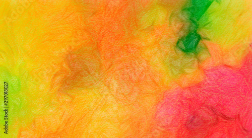 Abstract design pattern in happy bright colors, warm volume brush strokes on ...