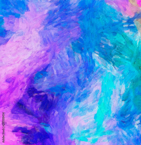 Abstract design pattern in happy bright colors, warm volume brush strokes on ...