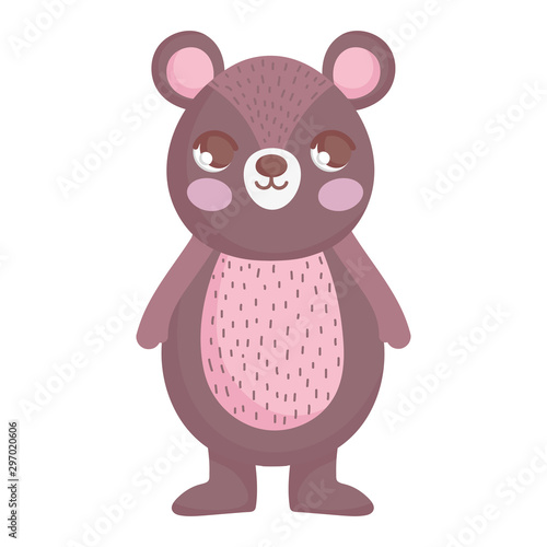 Fototapeta Naklejka Na Ścianę i Meble -  cute brown bear character cartoon