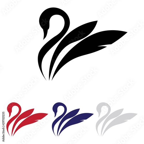 swan logo vector photo