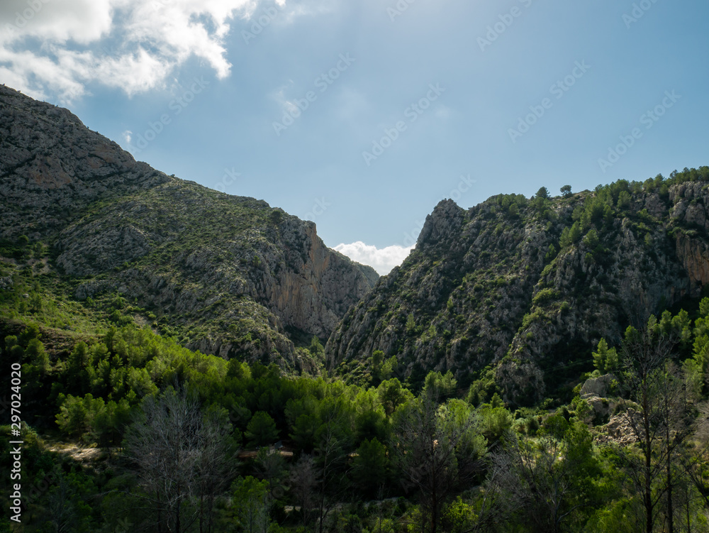 mountains with vegetation and lonely valley mountains with vegetation and lonely valley