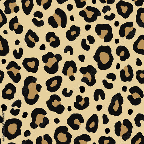 Leopard seamless pattern. Fashion stylish vector texture.