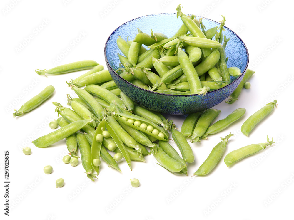 Fresh peas isolated on white background Fresh peas isolated on white background