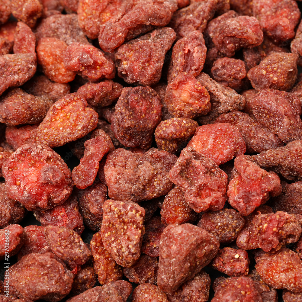 Dried strawberry background Dried strawberry background