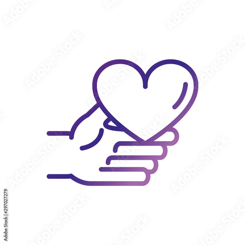 hand holding heart love charity help donation
