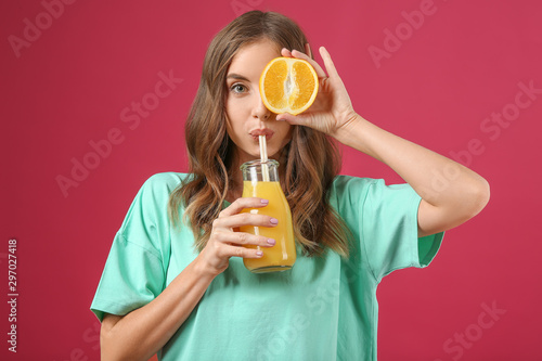 Beautiful young woman with ...