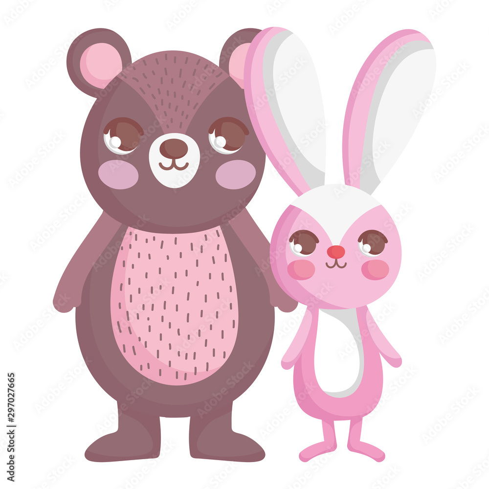cute bear and rabbit toys decoration cute bear and rabbit toys decoration