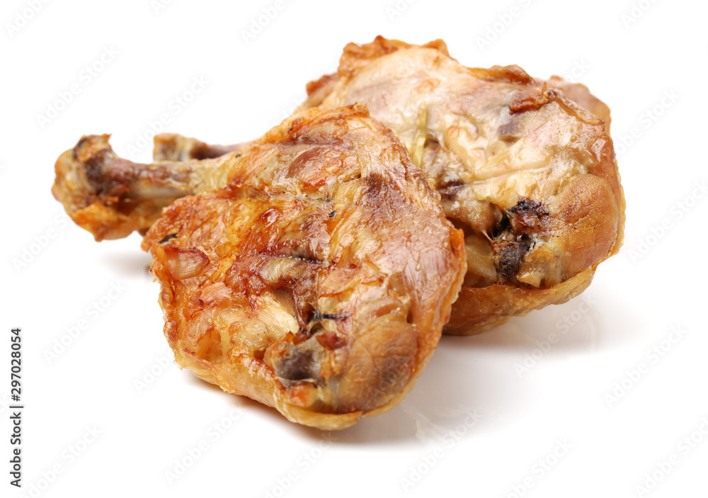 chicken leg on white background chicken leg on white background