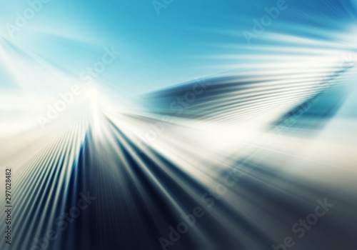 abstract colourful background with light and straight lines of light rays spreading in different directions